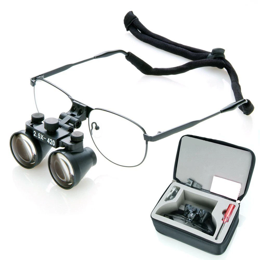 APHRODITE Dental 2.5X-420mm Binocular Loupe Compound Optic Metal Frame Magnifier DY-103 Lab Equipment