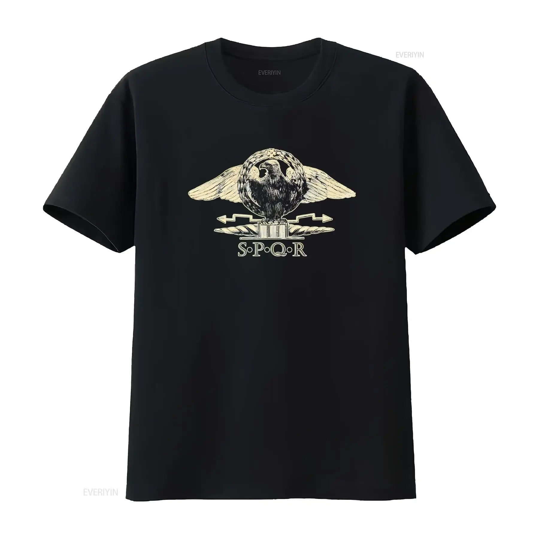 SPQR T Shirt Blue Spor Rome Gladiators Roman Empire Legionnaire Praetorian Eagle Design  vintage Washed homme graphic Casual