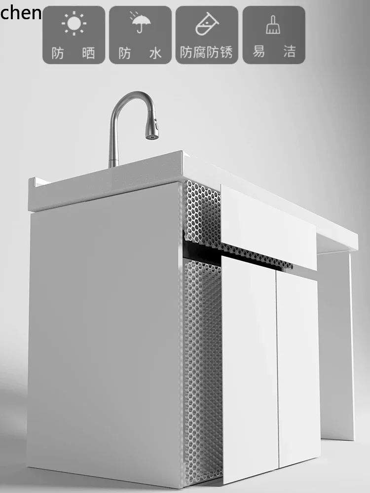 DSA  Honeycomb Aluminum Balcony Drum Washing Machine Companion Integrated with Scrubbing Board
