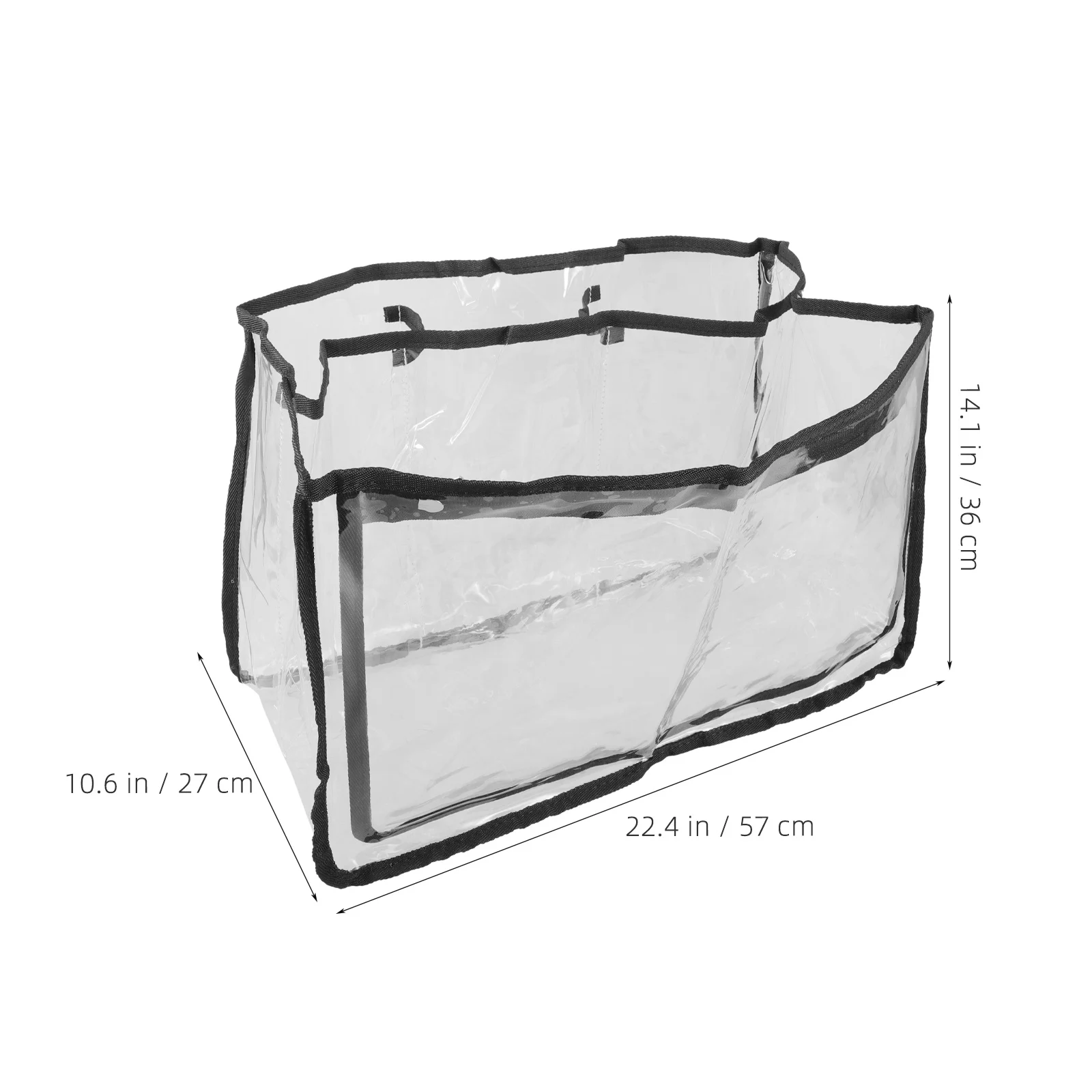 Transparent Beach Bag Large Capacity Reusable Plastic Tote Beach Carrying Bag Zipper Pouch for Travel Outdoor Swimming