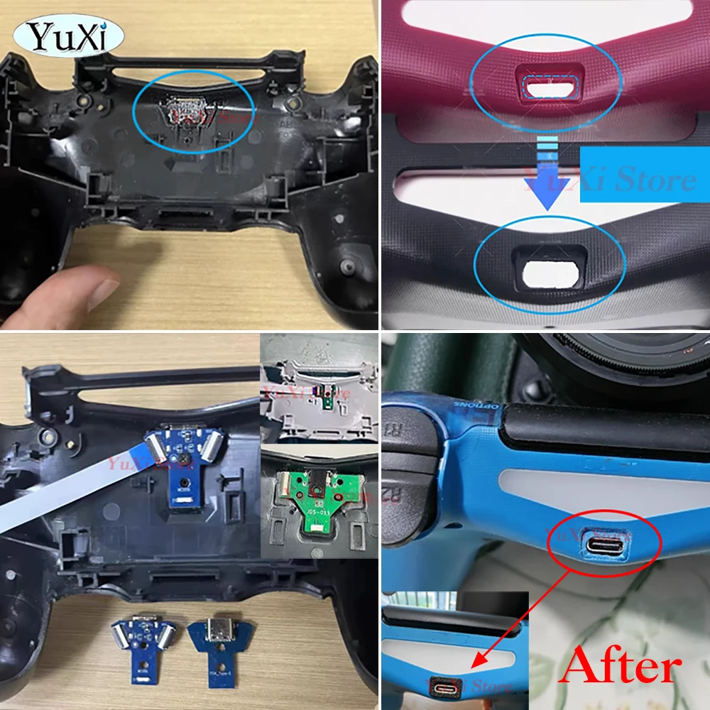 Płytka ładująca USB Type-C do PS4 Pro Slim Mod do JDS-001 011 030 040 050 055 Oryginalny Kontroler Gamepad do DualShock4 12Pin — zdjęcie produktu 5