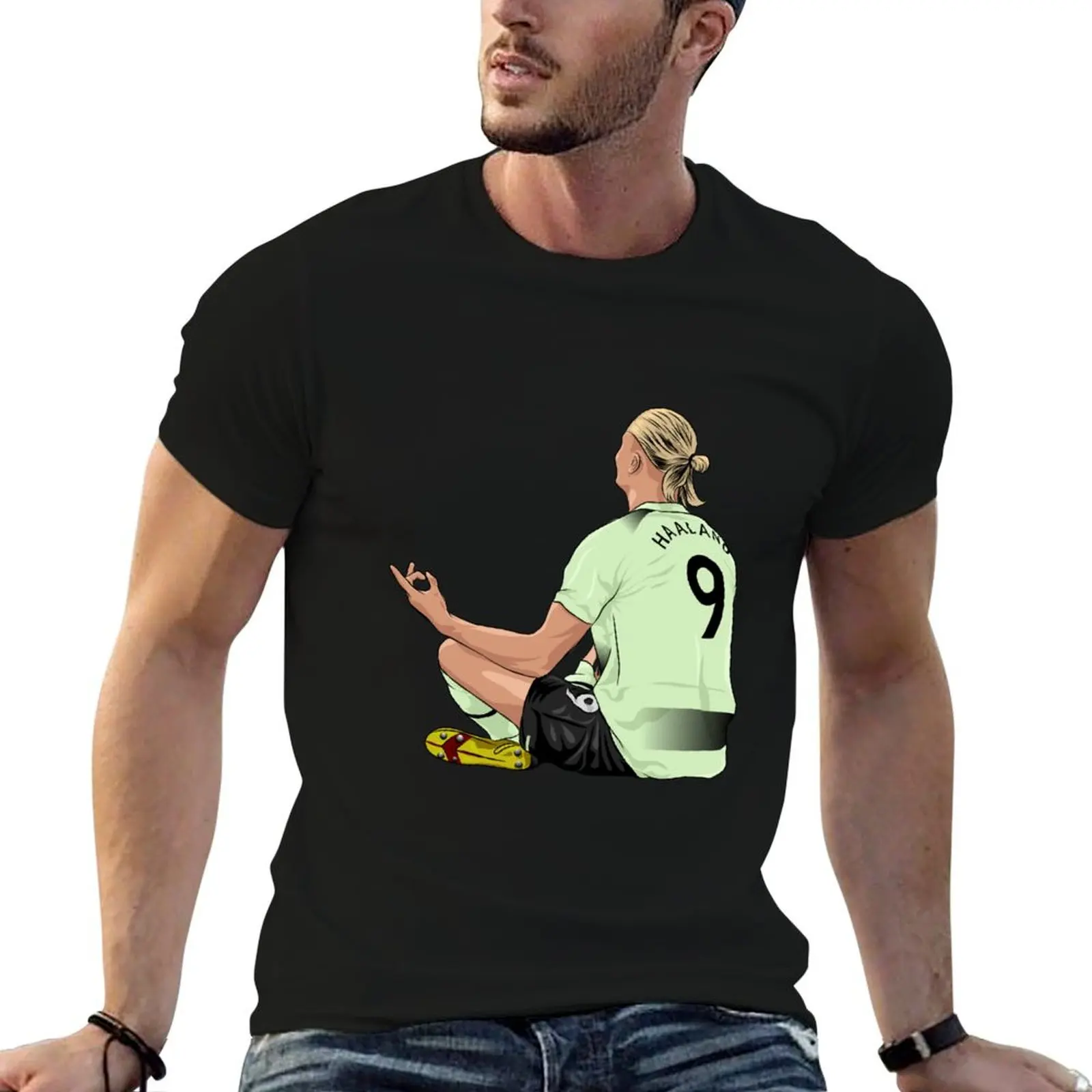 Haaland celebration T-Shirt t shirt man cotton cotton t shirt pack men t shirt cotton 100% T-shirt