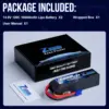 2.54s Zeee-3/4sバッテリー,14.8v,120c,10000mah,ソフトケース,RCカー,タンク,トラック,電車,無線制御部品用のプラグ付き,2個 6