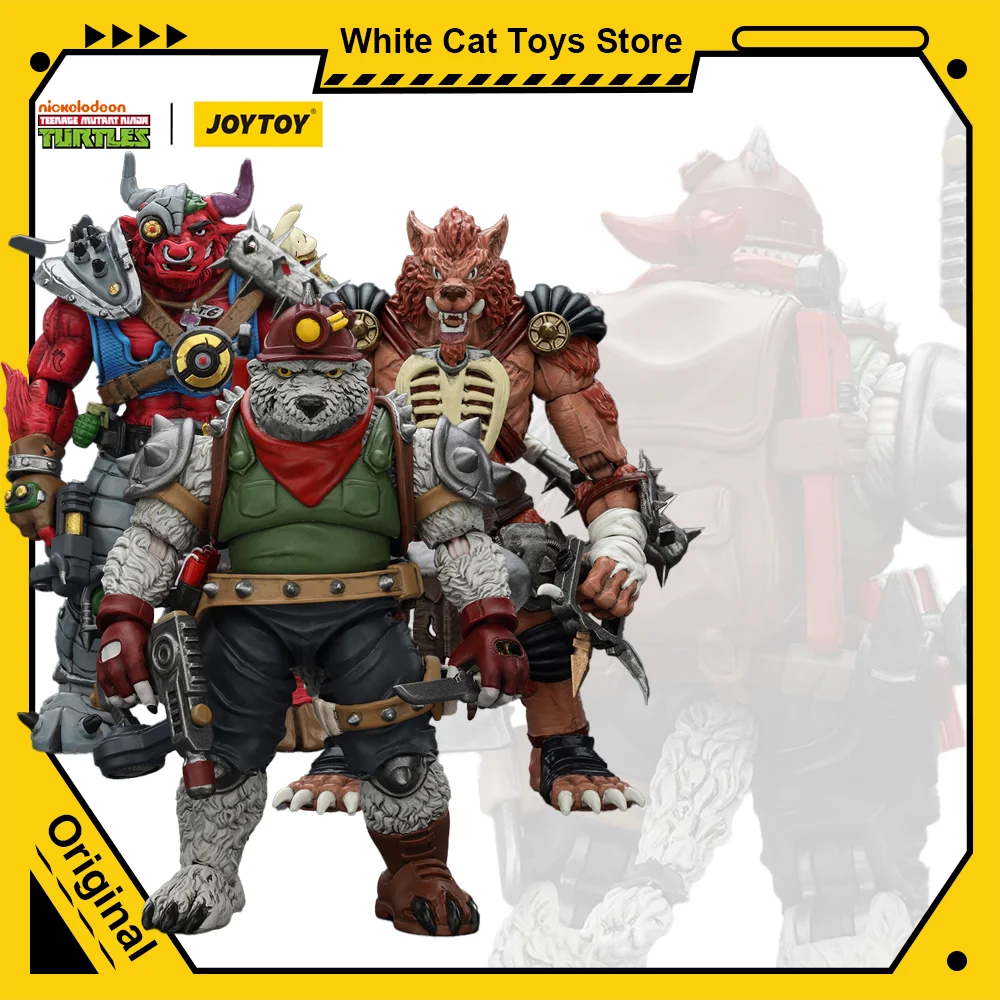 

[Pre-sale] JOYTOY TMNT Action Figure Dirtbag Groundchuck Rahzar Anime Figurine Joint Movable Model Collection Toy Desktop Decor