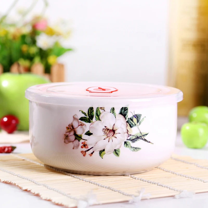 6 Inch, Bone China, Ceramic Rice Bowl, Lunch Box for Kids, Food Contain, Buffet and Party Dessert Serving, Microwave Safe