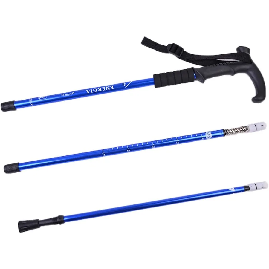 ThreeH عصي للمشي خفيفة الوزن أقطاب رحلات السفاري T مقبض مضاد للانزلاق تصميم عصا المشي قابل للتعديل للسفر التنزه تسلق S