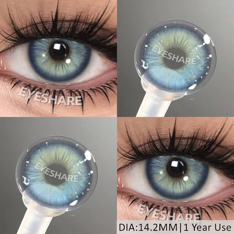 EYESHARE Beliebte farbige Kontaktlinse für Augen, schwarze Linse, Augenmode, braune Schönheit, farbige Schüler, graues Kontakt-blaues Augen-Make-up