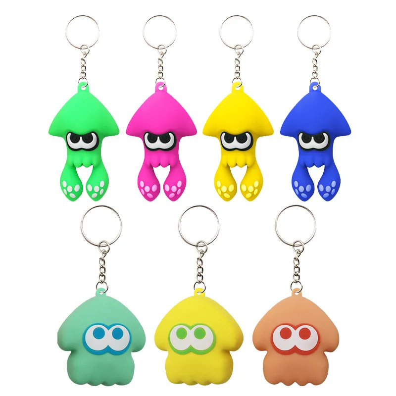 4cm Splatoon Toy Cartoon Cute Key Chain  Squid Doll Creative Child Gift Birthday Gift Christmas Gift