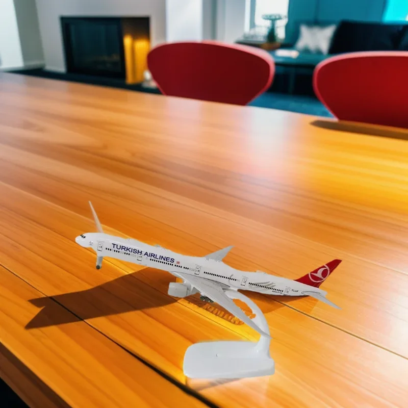 

Miniature B777 Air Turkish Airlines 20cm Metal Scale Aircraft 1/400 Model Planes Airplane Toy for Children Collection Gift
