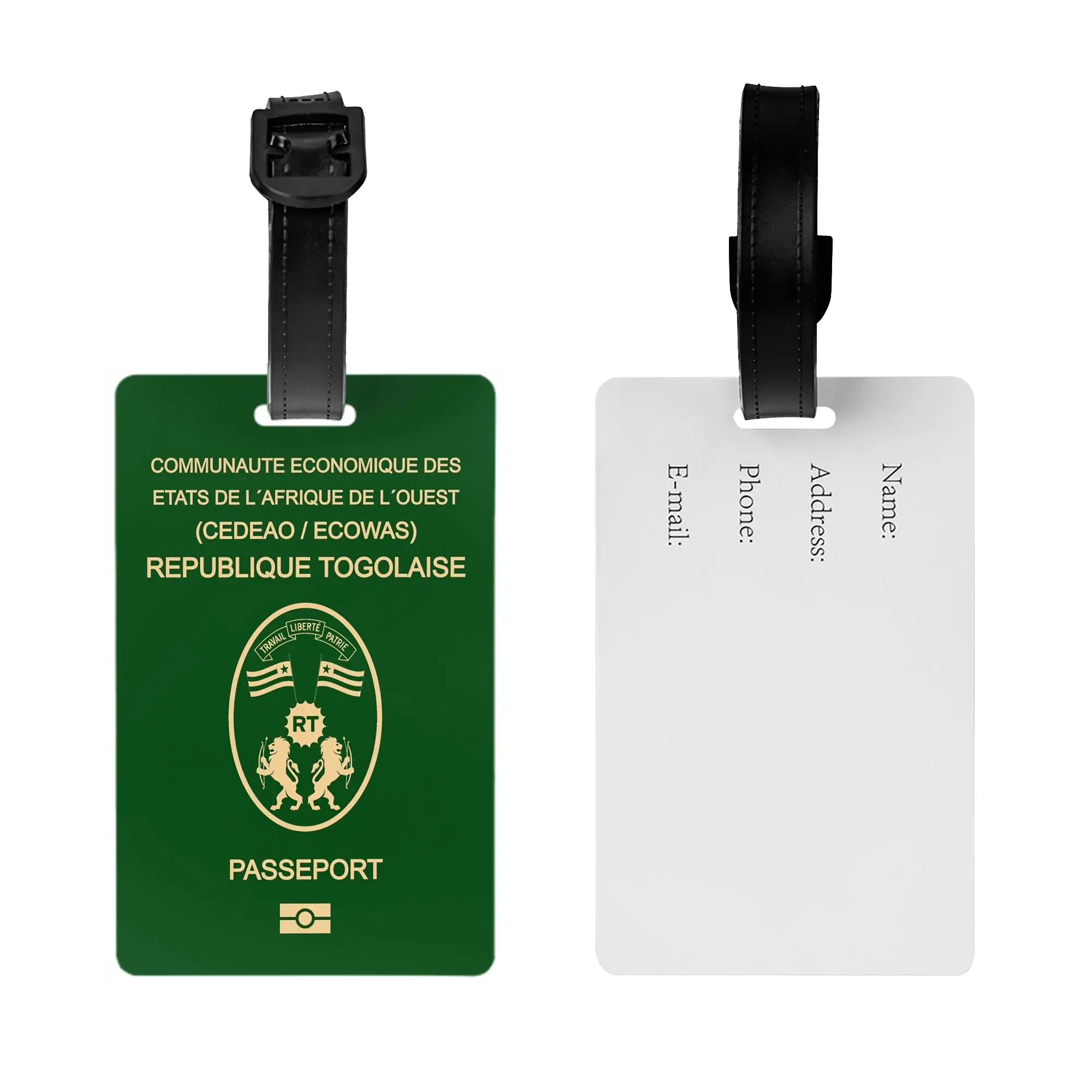 Togo passport Luggage Tag  Travel Bag Suitcase Privacy Cover ID Label
