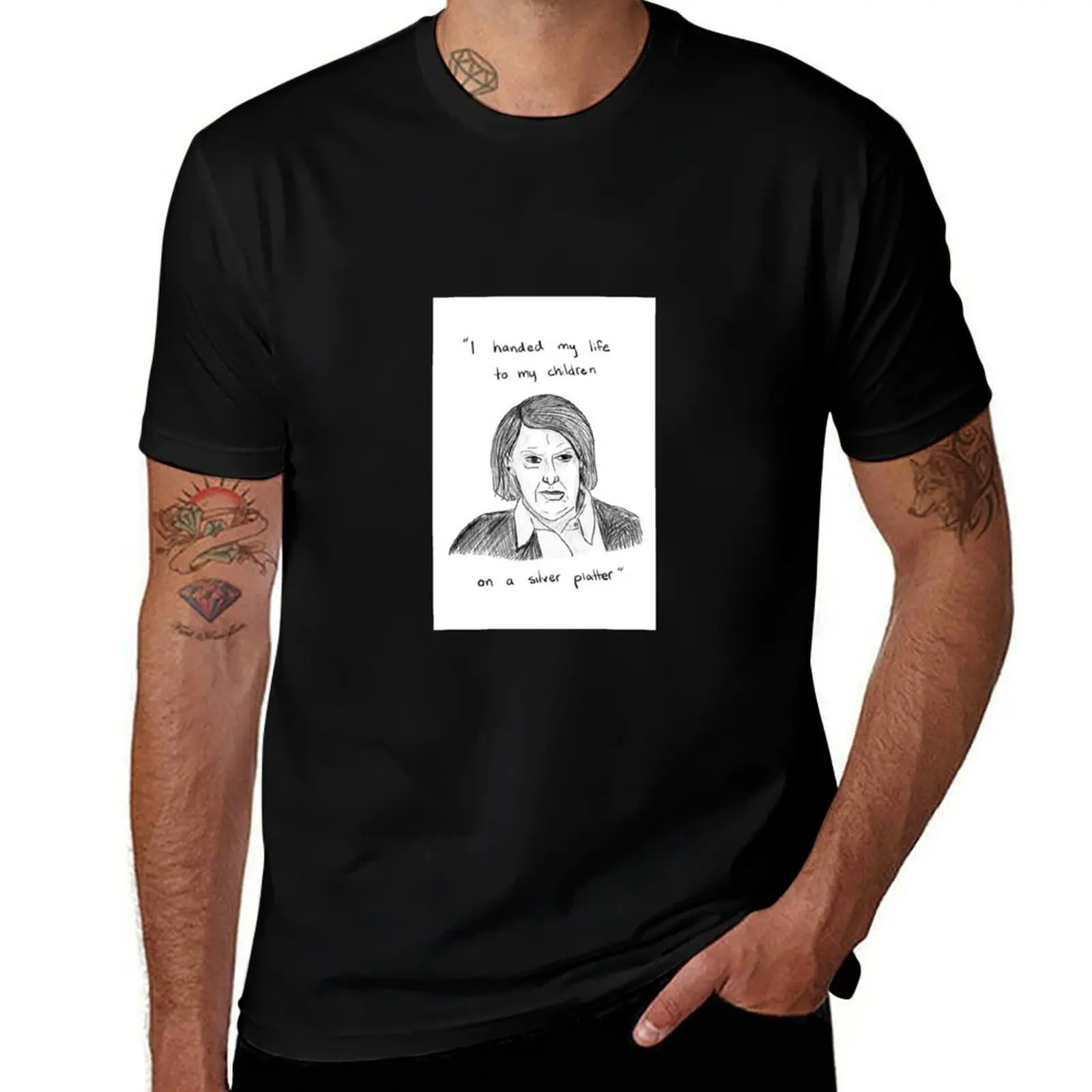 On A Silver Platter – Livia Soprano T-Shirt Light Athletic Short Sleeve Tee Shirt T-Shirt
