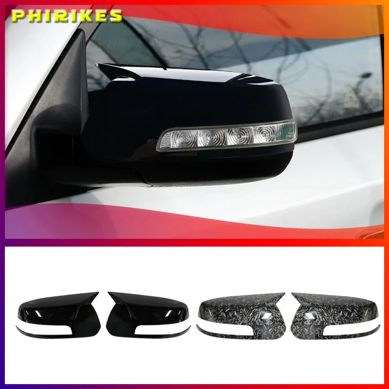 2 Pieces ABS Plastic Black Bat Wing Mirror Covers Caps Rearview Mirror Case Cover Fit For Kia Sorento XM 2009 -2014