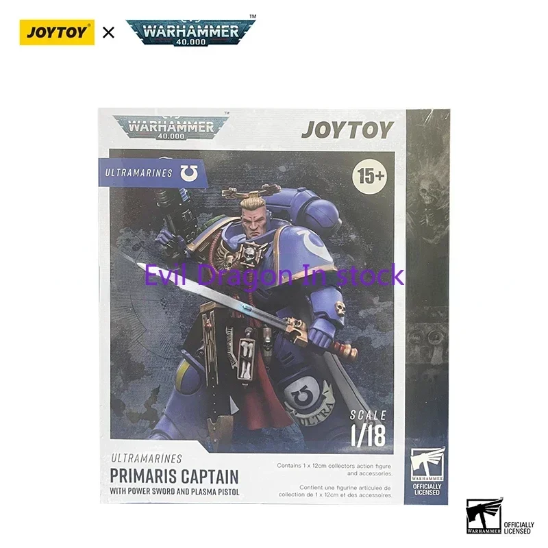 JOYTOY 1/18 Action Figure 40K Primaris Captain With Power Sword And Plasma Pistol Anime Military Model