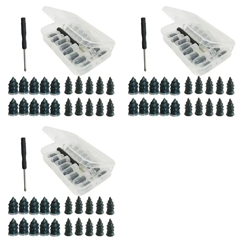 30X Motorcycle Tire Screws Rubber Nails Car Tyre Repair Tools Kit Quick Tire Puncture Repair Maintenance Kit
