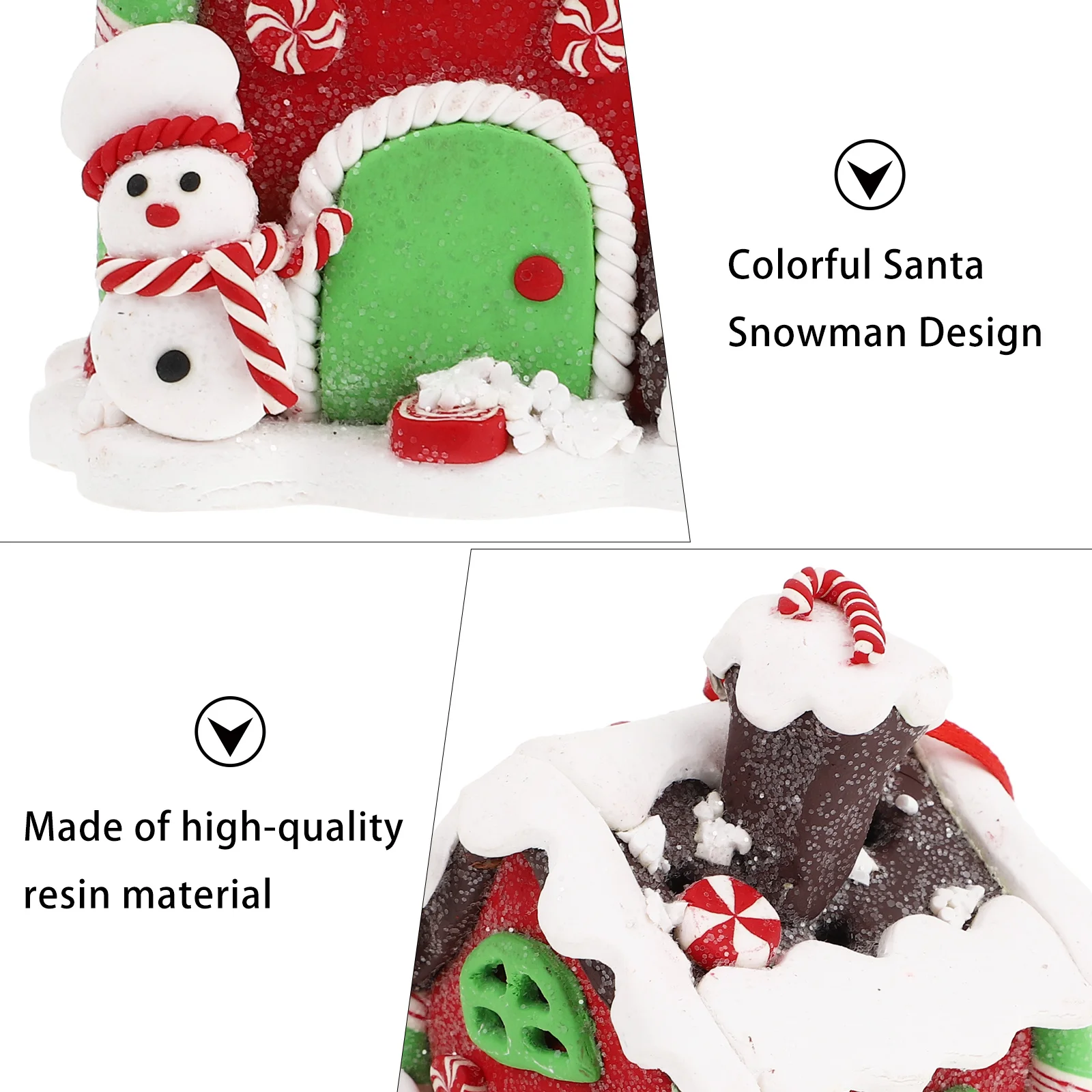 

1Pcs Christmas Snowman Decoration Mini House Indoor Outdoor Party Festive Ornament Wear-Resistant Home Garden Tree Decor