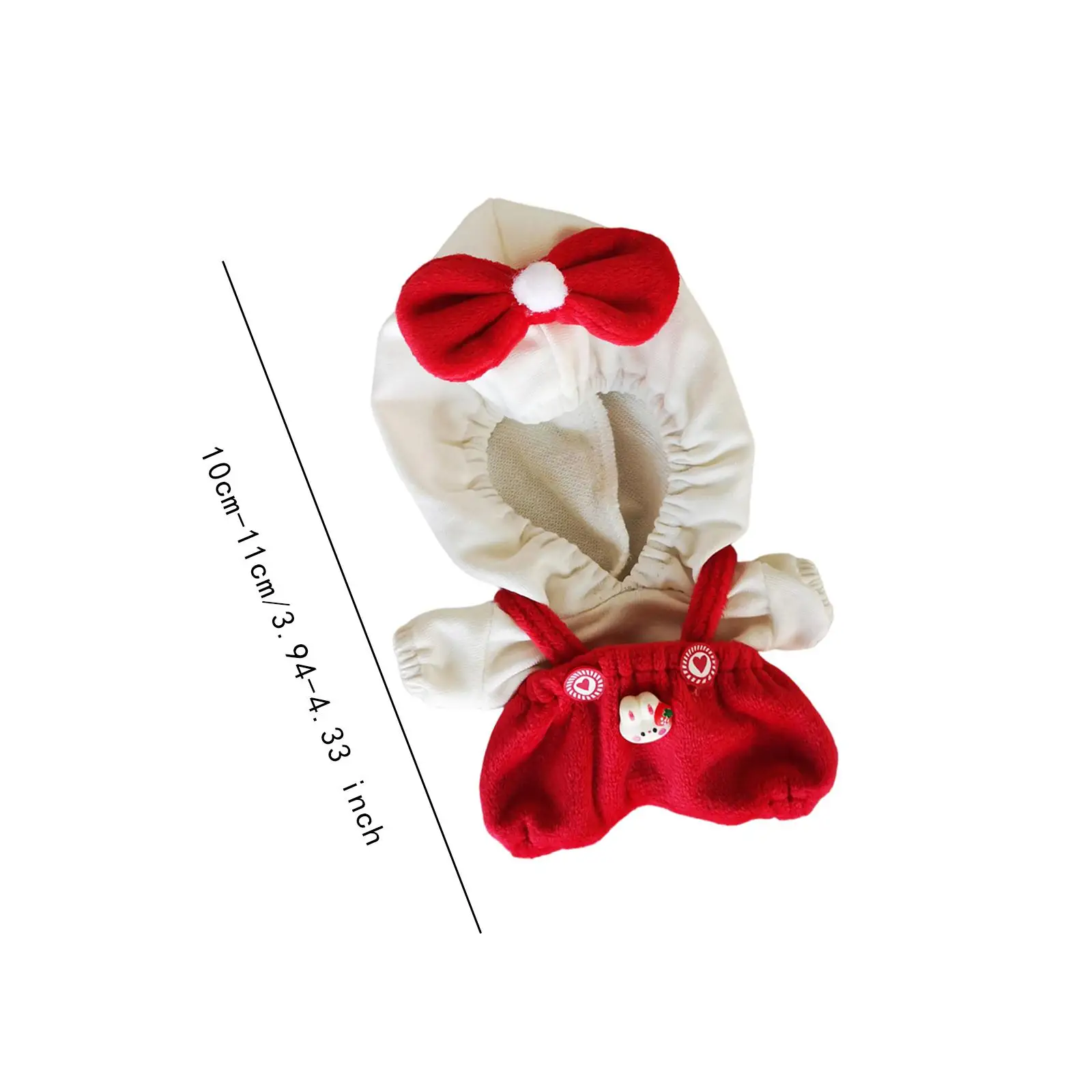 Pantaloni con cappuccio per bambola di peluche Giocattolo per bambola fai da te Puntelli per foto di moda morbidi per bambini Regalo di compleanno Costumi adorabili per bambola da 5,91 pollici