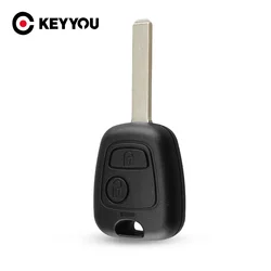 KEYYOU portachiavi di ricambio per telecomando per auto portachiavi per Peugeot 307 Car Key Shell VA2 Blade 2 pulsanti