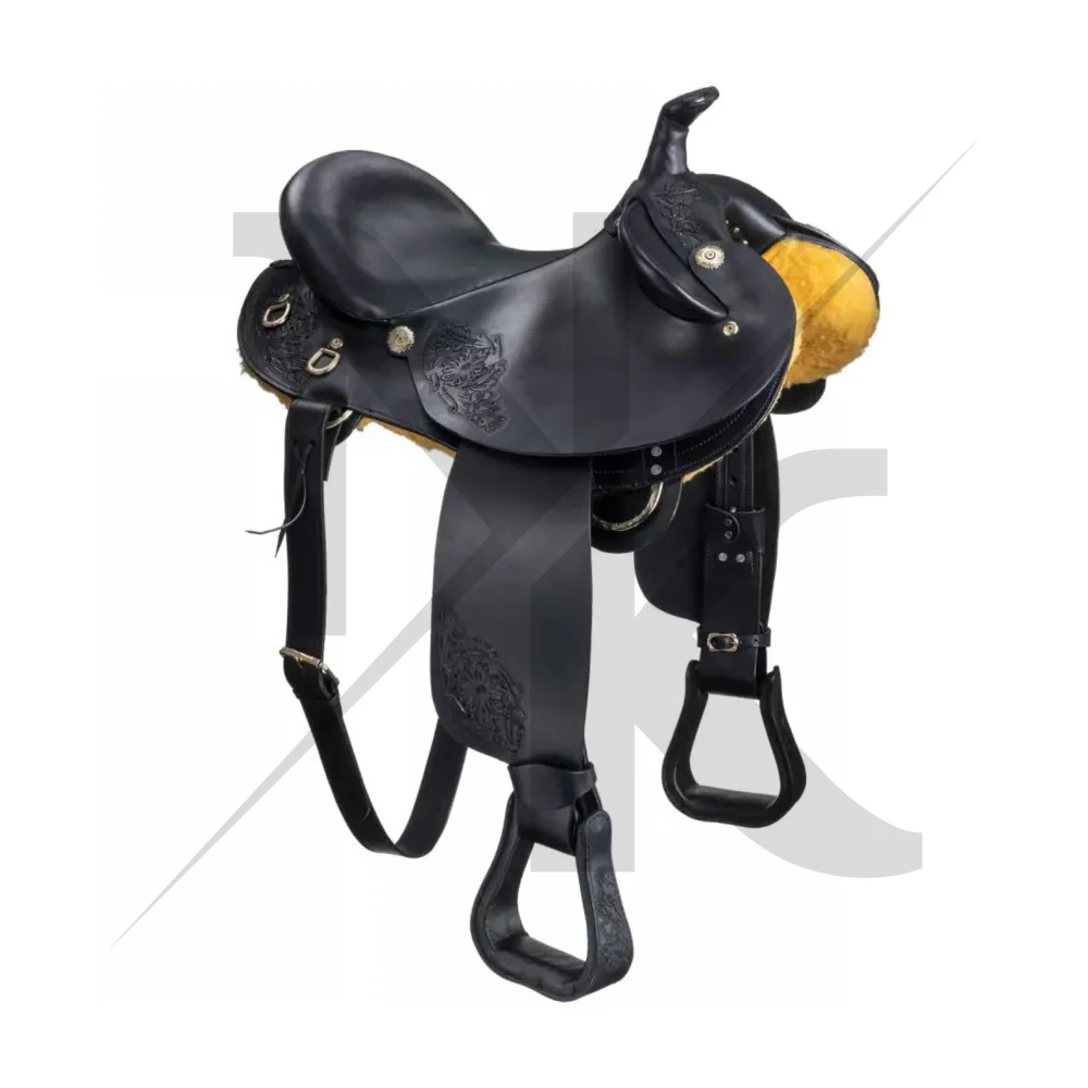 Australian Saddle, High Quality Leather Saddle, Deep Seat Adjustable Saddle Pad, Wooden Saddle