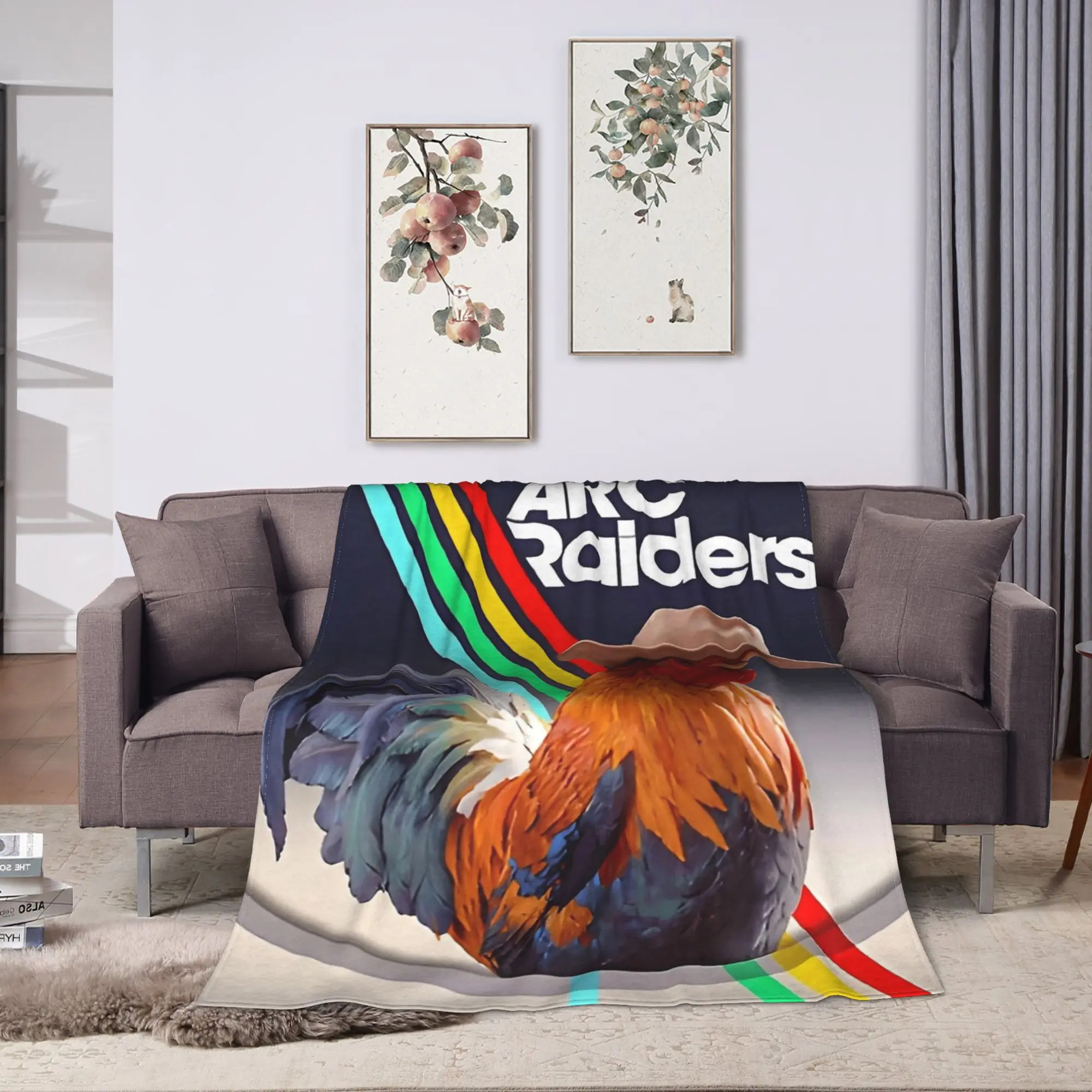 Warm Soft BlanketChild Camping ARC Raiders Throw Blanket  Flannel Bedspread For Couch Chair Sofa Bed Pattern Sofa Bed Cover