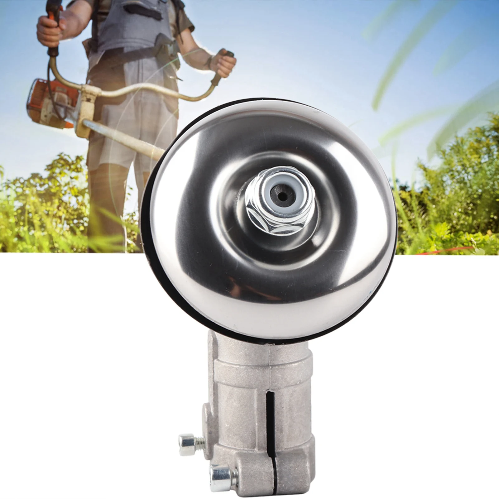Grass Cutter Accessory, Brush Cutter Gear Head, 28mm Diameter 9‑Teeth Replacement Gear Head for Lawn Mower