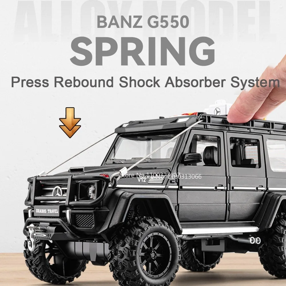 1:24 G550 Adenture 4X4 Alloy Cars Toy Diecasts Vehicles Metal Off-road Vehicle with Tools Cast Toy Car Model for Kids Gift Boy