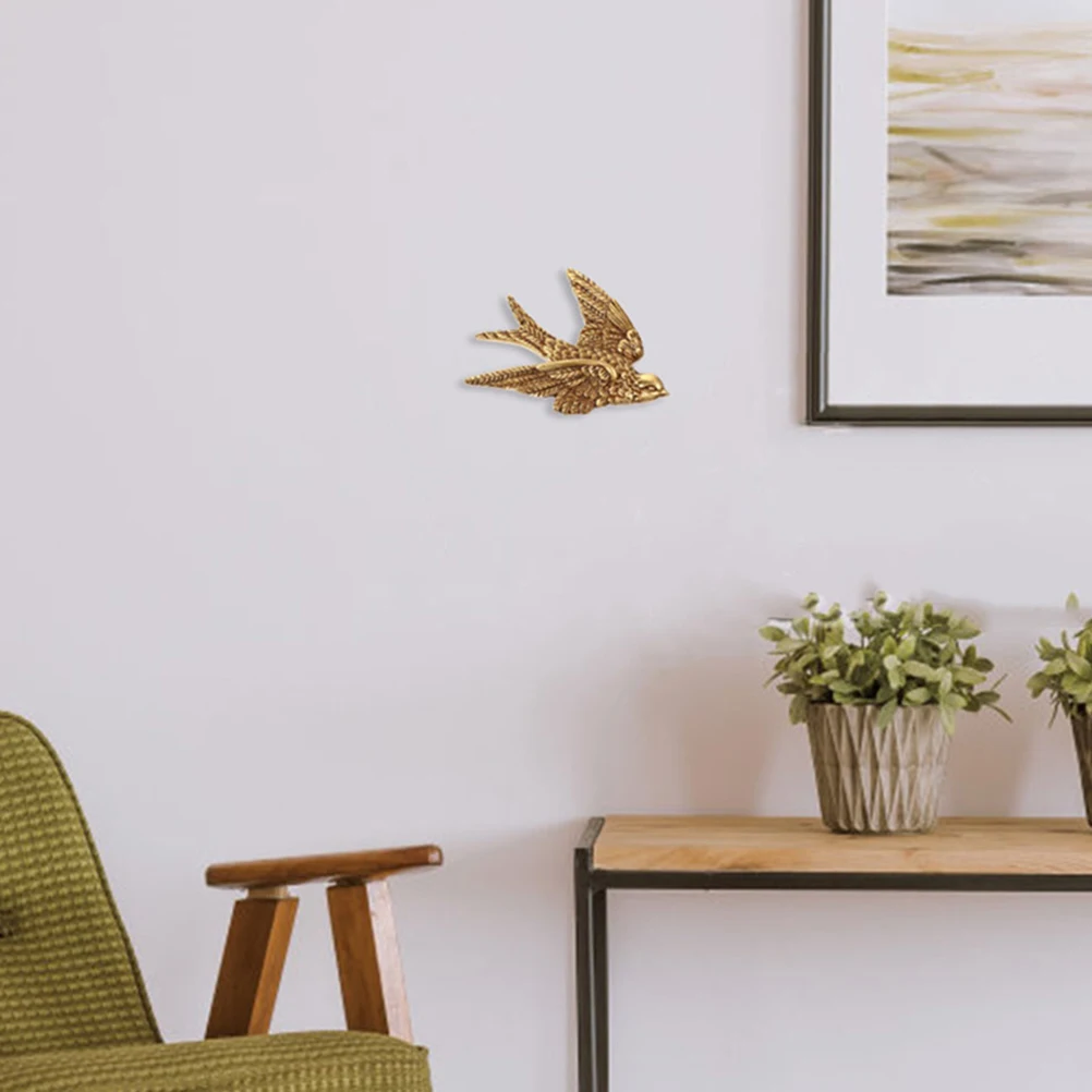 

3pcs Hanging Decoration Pendant Home Indoor Outdoor Golden Shape Craft Swallow Ornament Art Sculpture Decorative