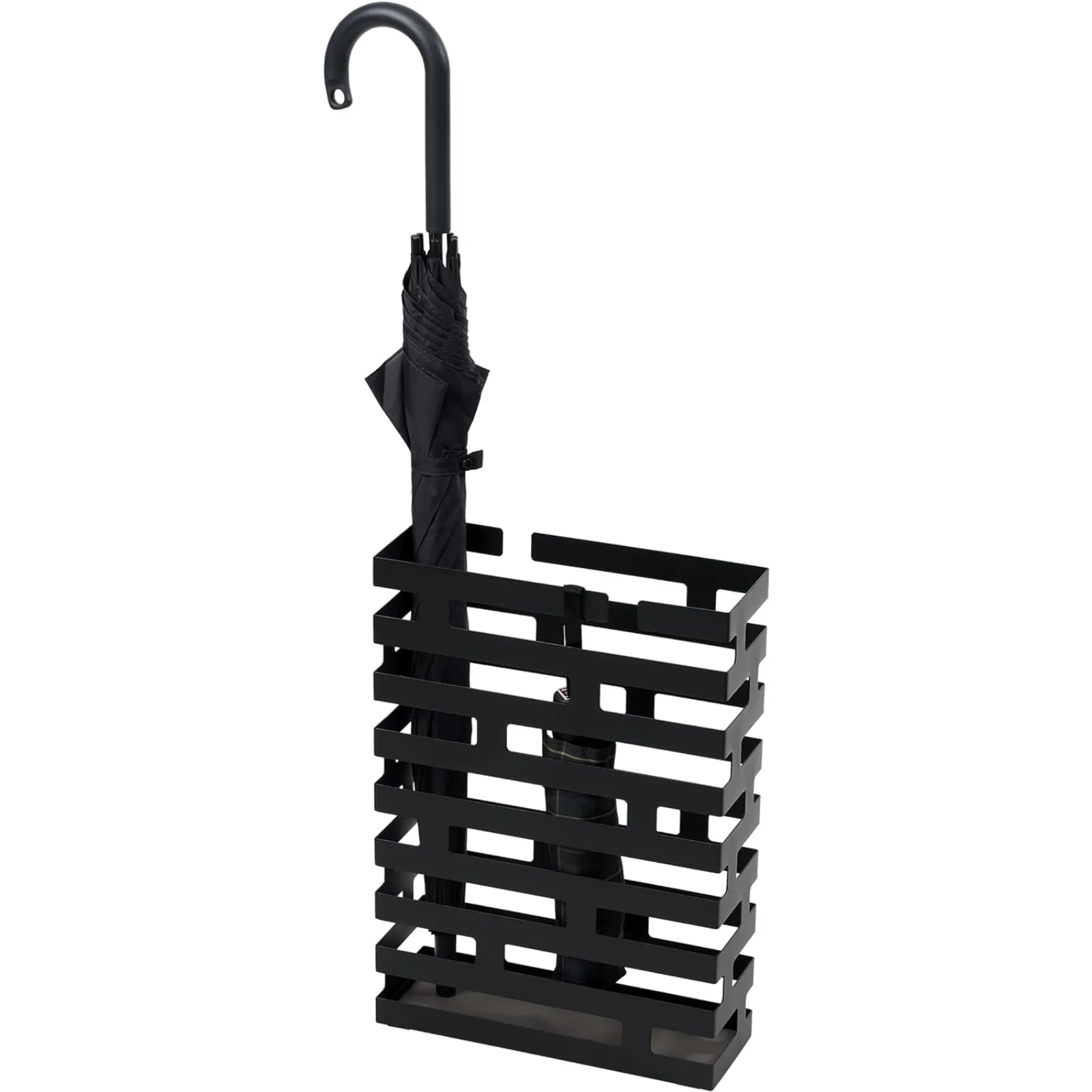 Home Umbrella Stand - Storage for Umbrellas & Walking Canes Steel One Size Black