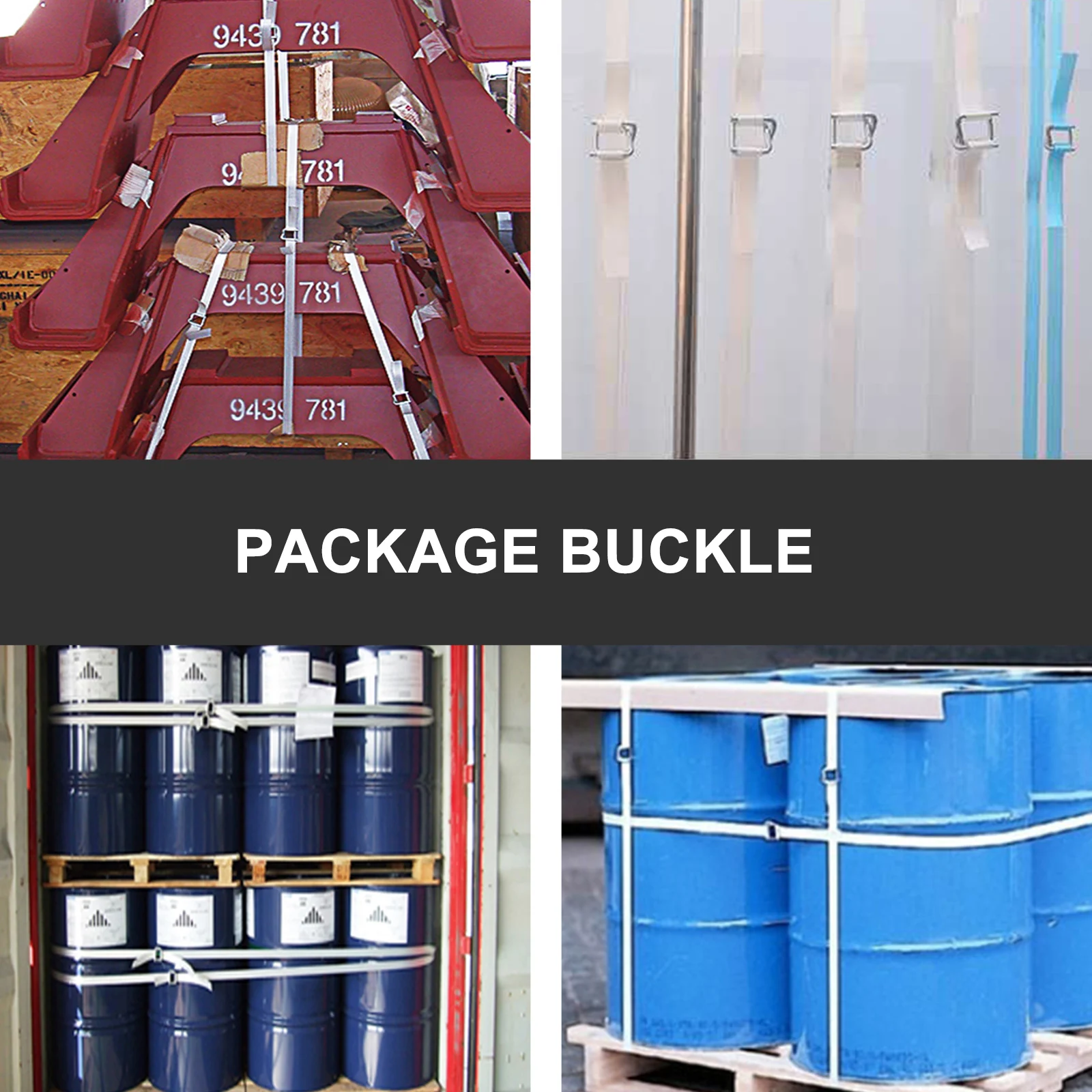 

100pcs Galvanized Packaging Buckle Heavy Duty Strap Wire Cord Strapping Buckles Metal Coating Superior Breaking Strength Ideal
