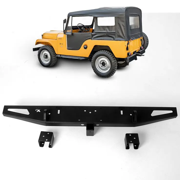 Jeep Willys Rear Bumper-Steel-With Holders