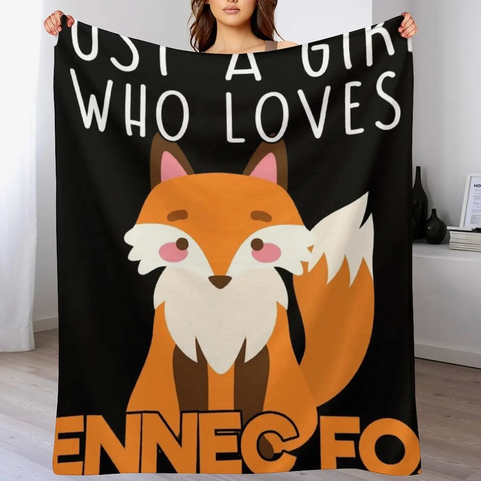 

JUST A GIRL WHO LOVES FENNEC FOX Throw Blanket For Baby Luxury Brand Sleeping Bag Blankets Sofas Of Decoration Blankets