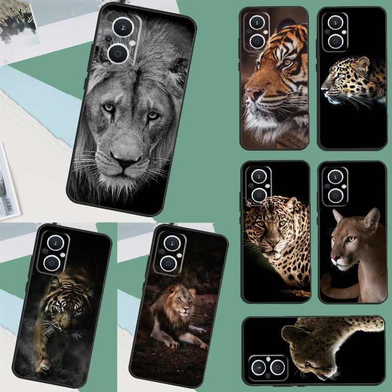 The Lion Tiger Leopard King Animal Case For OPPO Reno 8T 2Z 4 5 Z 6 7 8 Lite 10 Pro OPPO Find X2 X3 X5 X6 Pro Neo Lite Cover