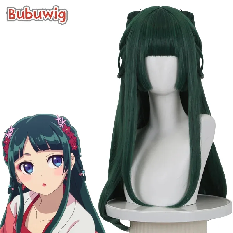 

Bubuwig Синтетические волосы MaoMao Косплей Парики The Apothecary Diaries MaoMao 70 см Женский длинный прямой зеленый парик Cos термостойкий