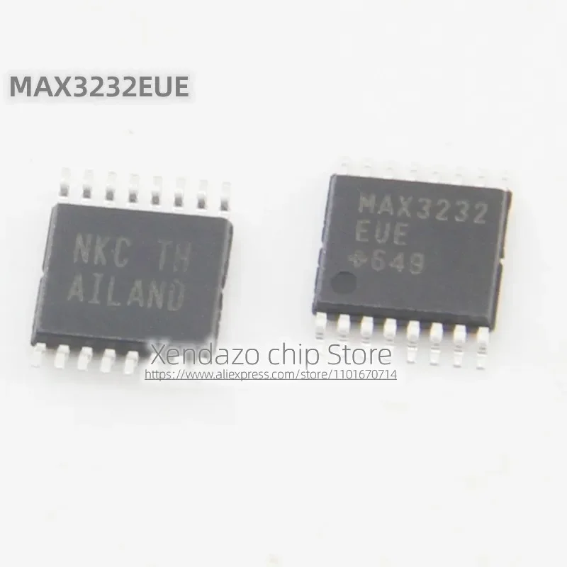 5pcs/lot MAX3232EUE+T MAX3232EUE MAX3232 TSSOP-16 package Original genuine RS232 interface chip