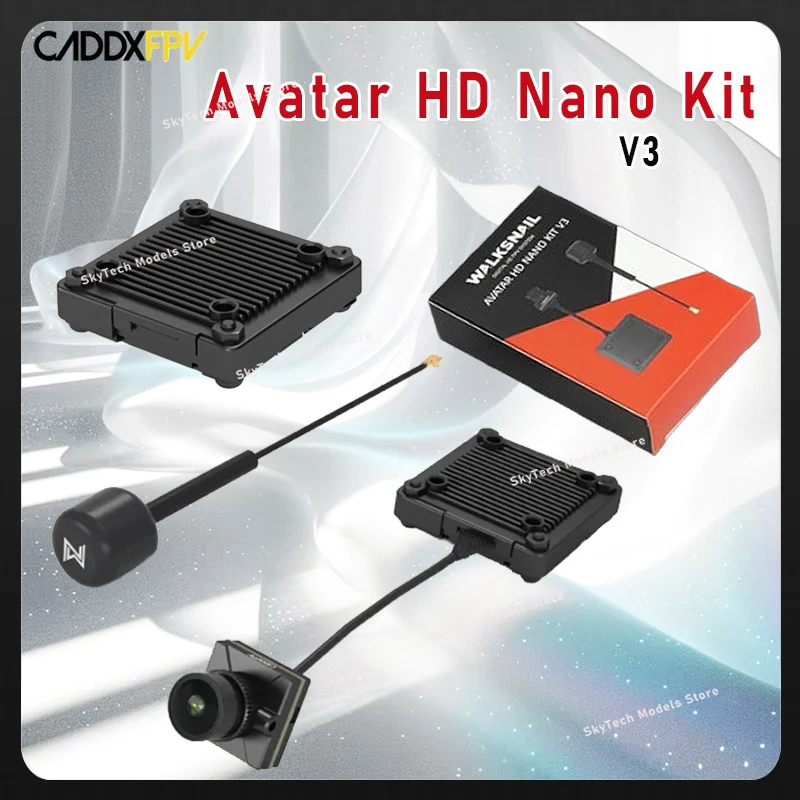 

Caddx Walksnail Avatar HD Nano Kit V3 — 1080P/60 кадров в секунду, 160 г. ° FOV, 32G встроенный, кабель 9 см/14 см, 14X14 мм, для систем FPV