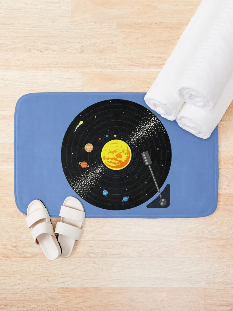 Solar System Vinyl Record Bath Mat Kitchens Baths Bathroom Mat