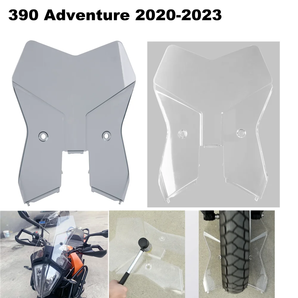 

Motorcycle Front Screen Wind Shield Accessories For KTM 390 Adventure ADV 2020-2022 2023 Windshield Windscreen Air Deflector