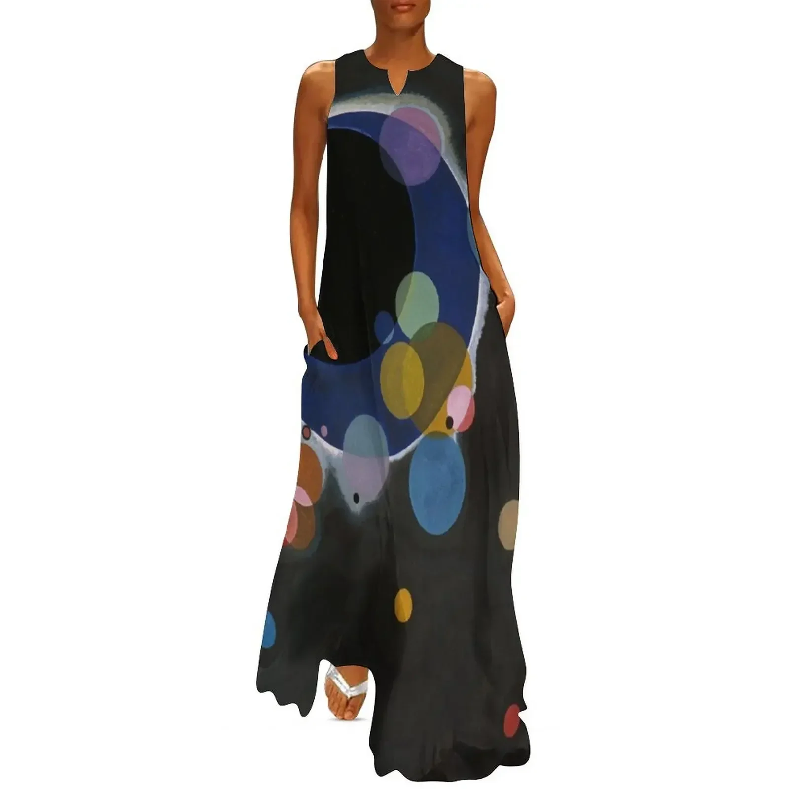 

Wassily Kandinsky, Several Circles Long Dress loose women's dress Dress