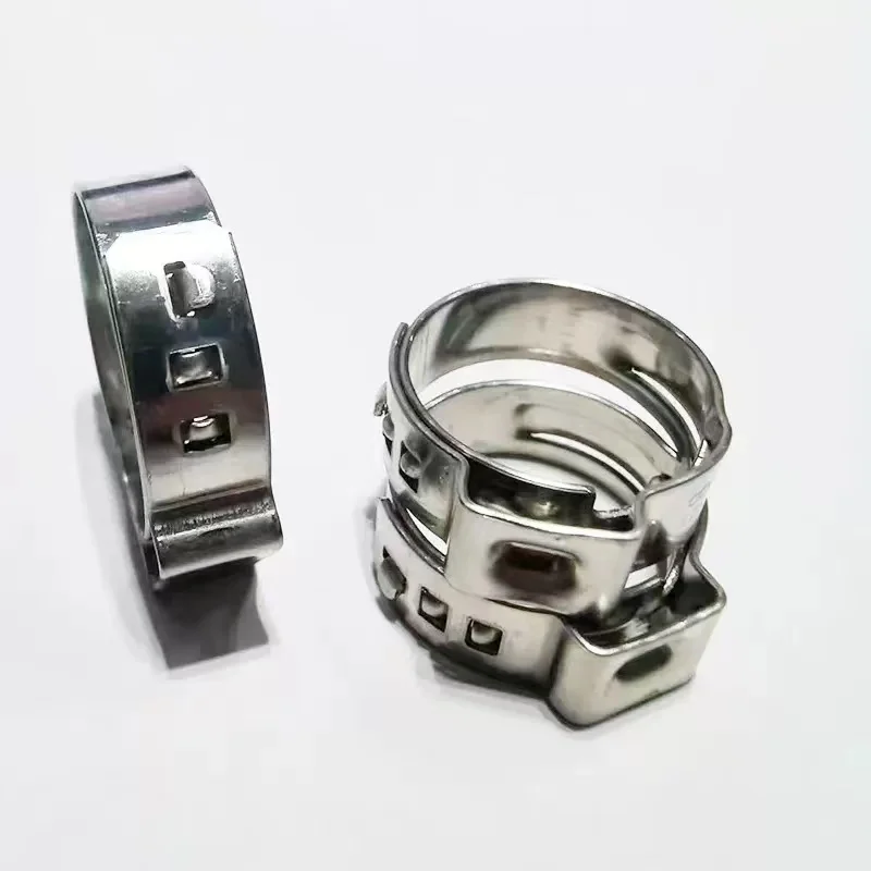 2-20pcs Hose Clamps Single Ear Stepless 5.8-23.5mm 304 Stainless Steel Hose Clamps Cinch Clamp Rings for Sealing Kinds of Hose
