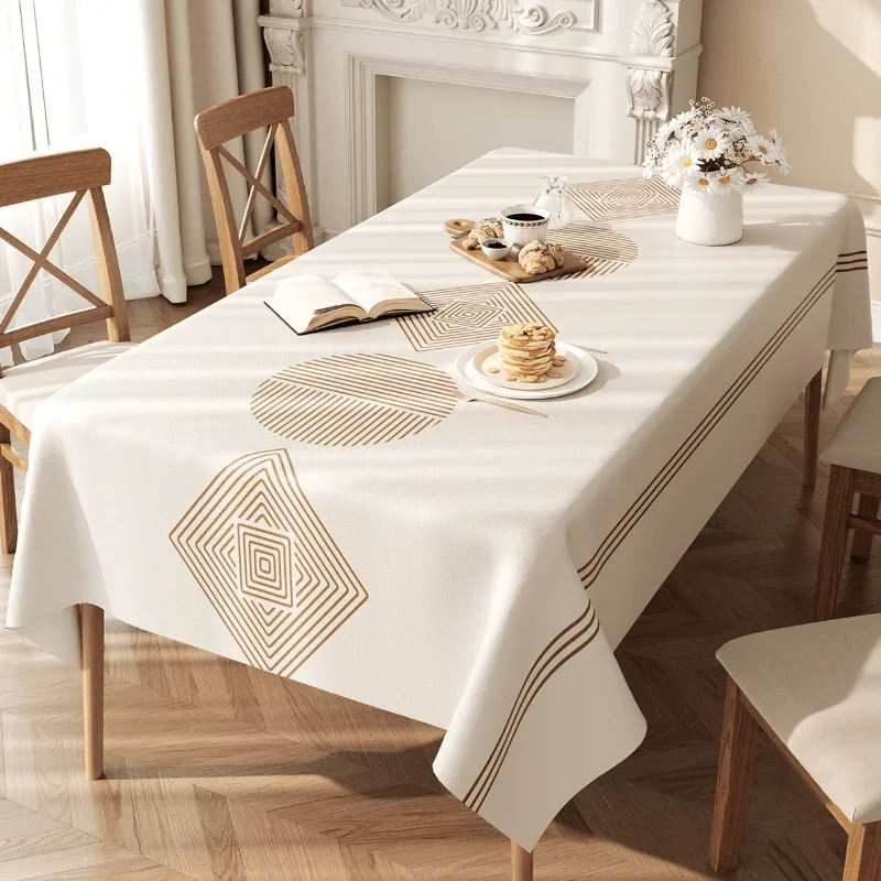 1pc Modern Minimalist Tablecloth - Polyester Fabric - Farmhouse Decor - Rectangular Nordic Pattern - Non-Fadingyzb