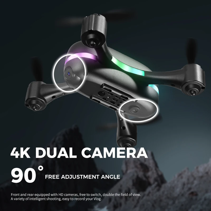 KBDFA H28 RC Drone Profesional Dual HD Camera fotografia aerea FPV elicotteri evitamento ostacoli pieghevole RC Quadcopter Toys