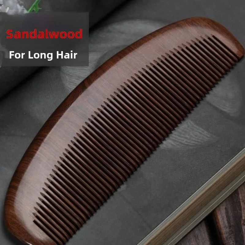 

Очень большая длинная женская расческа из сандалового дерева против выпадения волос для домашнего использования, деревянная расческа из персикового дерева для прямых волос, деревянная расческа