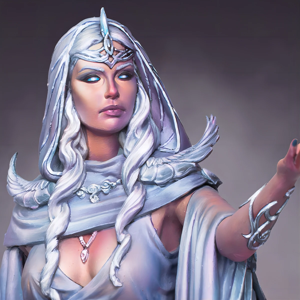 1/10 Resin Half-length portrait Figure Character Unpainted Model Kit, Nightingale Goddess, Unassembled and Unpainted GK