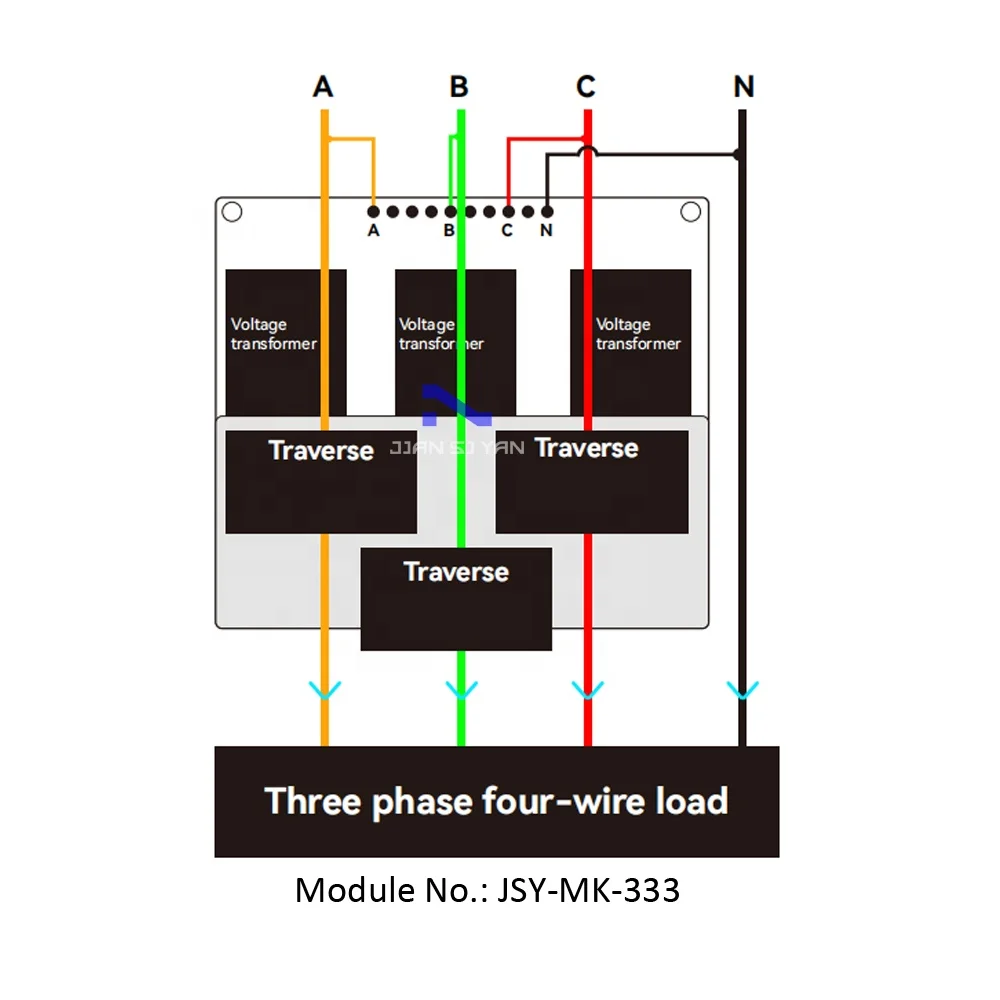 Power Electronic Energy Meter Modbus JSY-MK-333 Open CT 250A AC 3 Phase Amp Three Phase Energy Meter Module