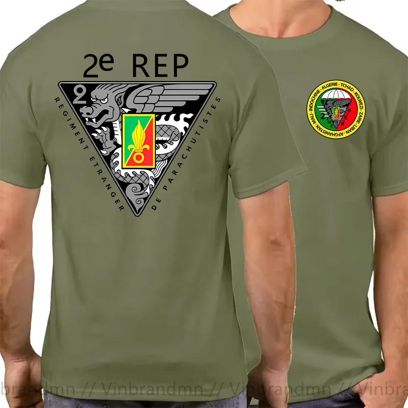 2E REP French Foreign Legion T-Shirt Men Classic Short Sleeve Casual 100% Cotton T Shirt Unisex Cool Fashion Tshirt Camisetas