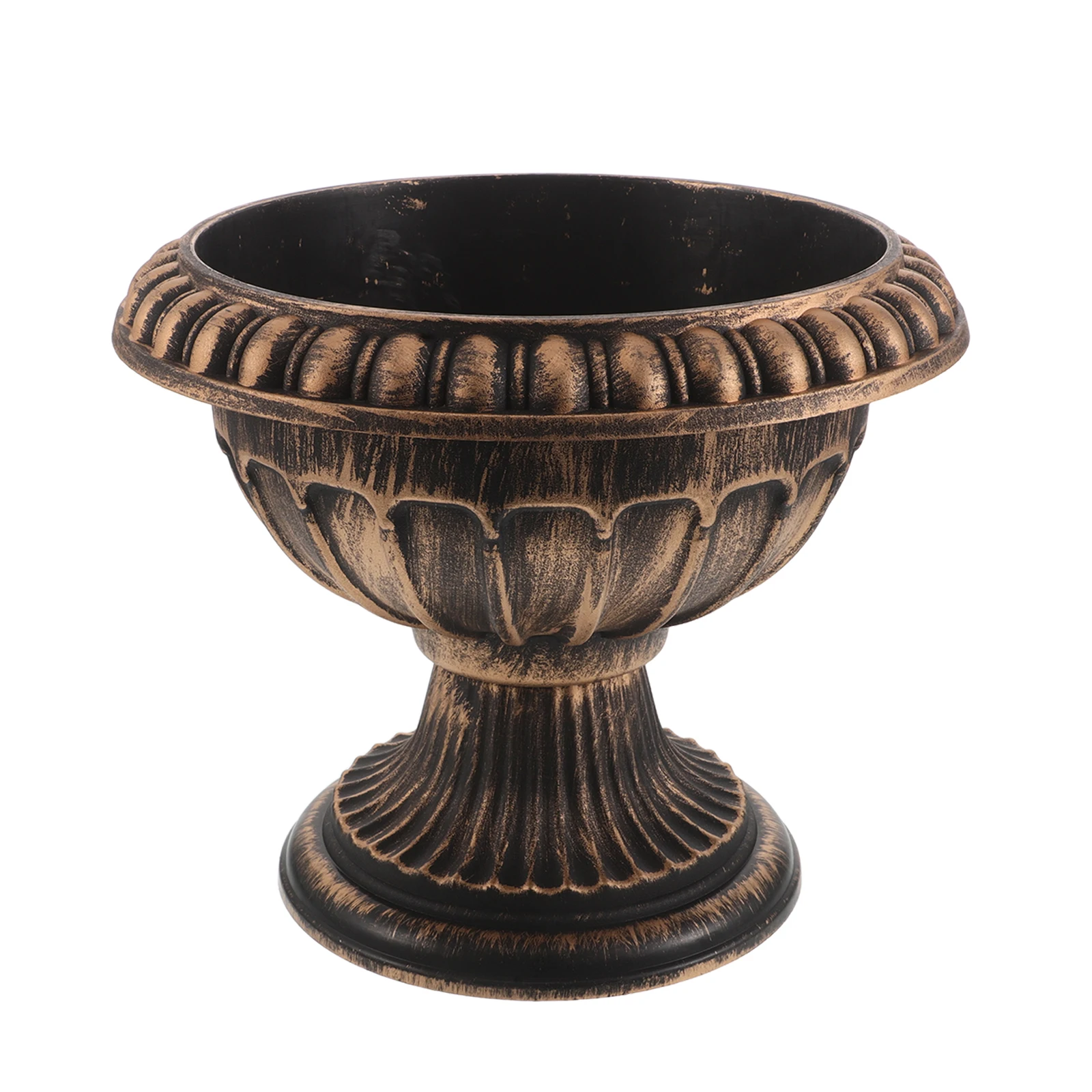 

12 Inch European Style Urn Planter Vintage Roman Pillar Vase For Wedding Ceremony Outdoor Indoor Plants Floating Relief Flower