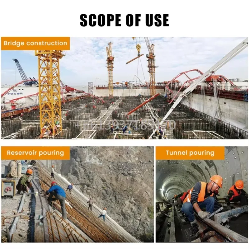 Mini Diesel Concrete Pump Trailer Machine New Hydraulic Pump Accessories 60m Max Vertical Conveying Distance Engine Motor Core