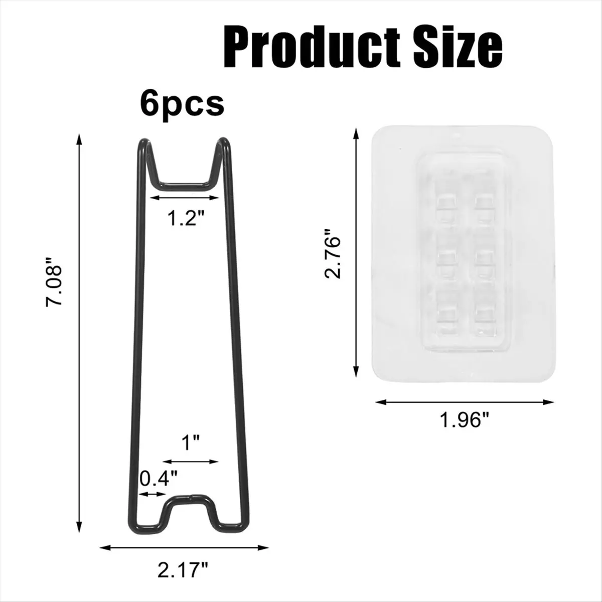 T32C New 6 Pcs Picture Frame Bracket, Picture Frame Easel Bracket, Stainless Steel Picture Frame Bracket 7.08x2.17Inch