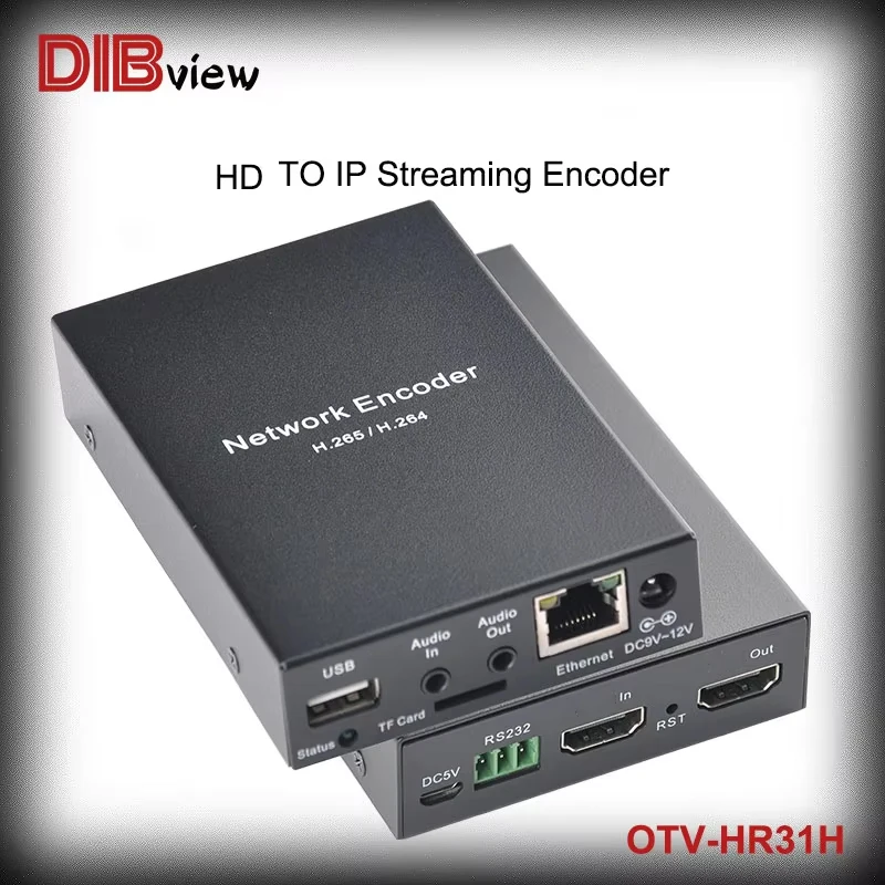 Dibview OTV-HR31H IPTV OTT Live Streaming H265 HEVC H264 HD Recording Network Video Encoder Support TF Card