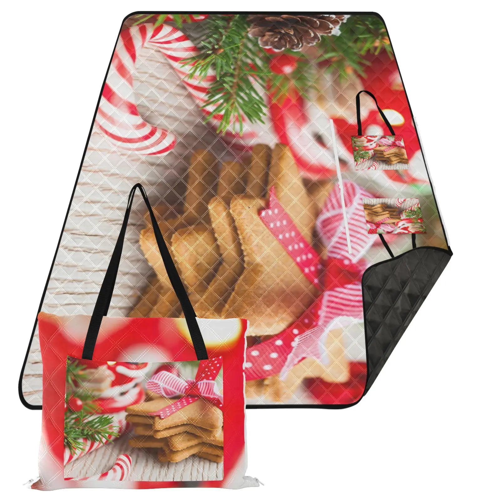 

Christmas theme print waterproof Beach Mat Extra Large Mat Blanket Folding Matpicnic mat,Picnic Blankets,Camping Blankets