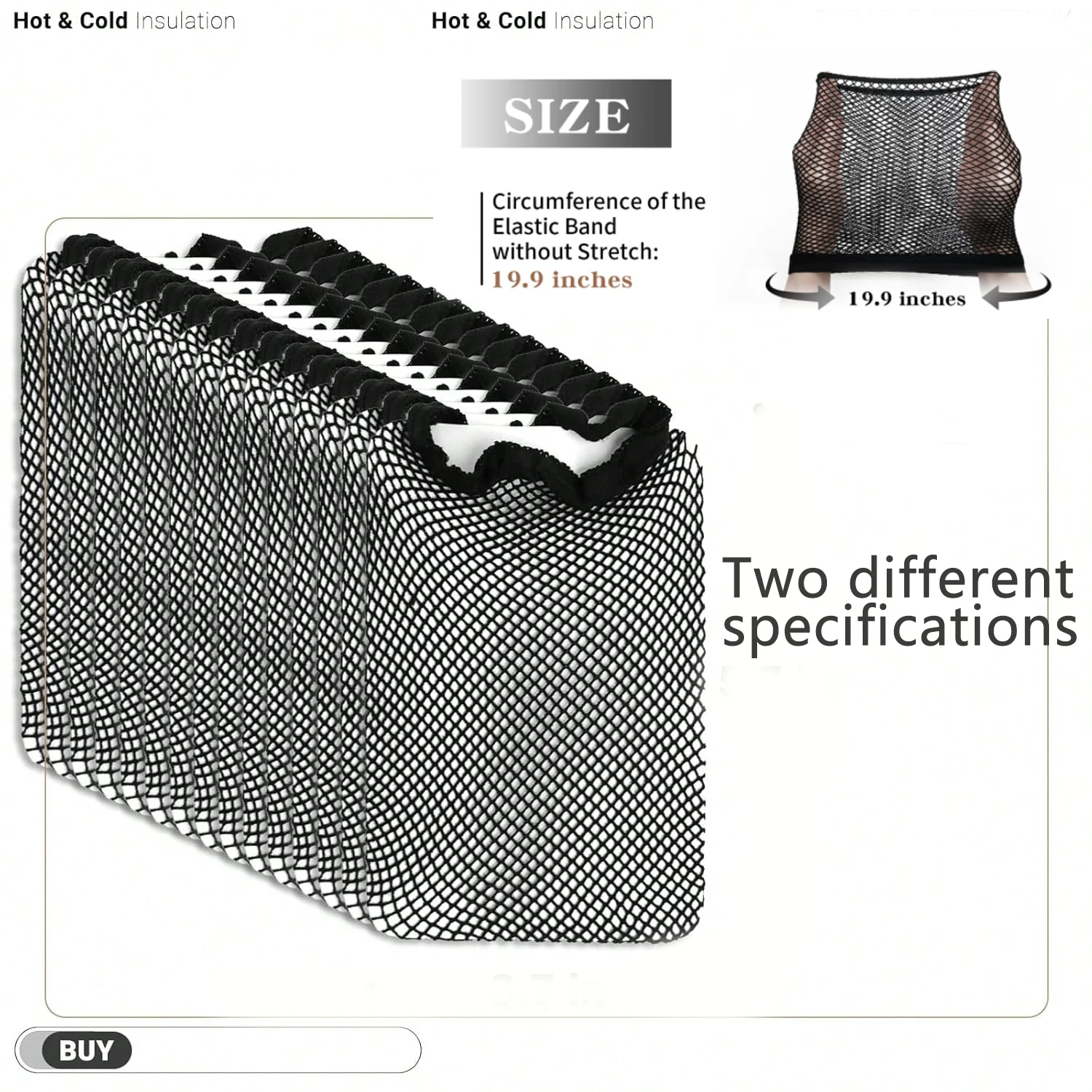 Geschlossene/Offene Netz-Perückenkappen & Fischnetz-Haarnetze für Frauen, Nylon-Webnetze für Halloween-Cosplay – Detail 2